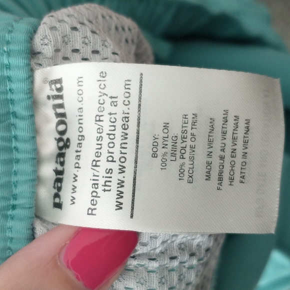 Patagonia Barely Baggies Womens Large Subtidal Blue Hiking Running Athletic - Picture 7 of 10